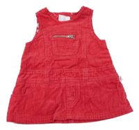 Červené manšestrové podšité šaty s kapsou H&M