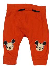 Červené lehké tepláky s Mickeym Disney