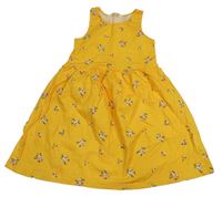 Žluté květované šaty H&M