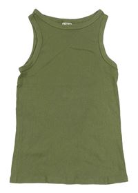 Khaki žebrovaný top F&F