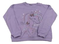 Lila mikina s jednorožcem 