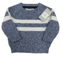 Nové - modro-bílý pruhovaný svetr Primark