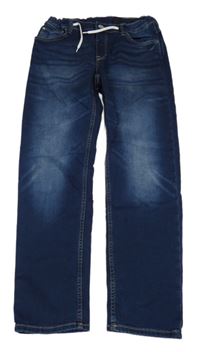 Tmavomodré skinny rifle 