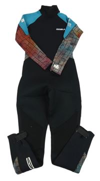 Tmavomodrý vzorovaný neopren s nápisem 