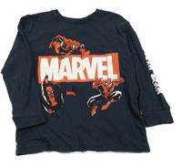Tmavomodré pyžamové triko se Spiedermanem marvel