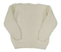 Bílý pletený svetr 