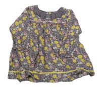 Fialovo-žluté květované šaty M&S