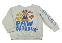 Šedá mikina s Tlapkovou patrolou Nickelodeon