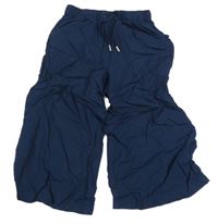 Tmavomodré lehké široké kalhoty S. Oliver