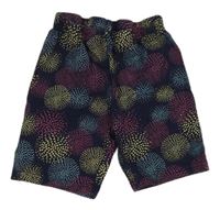 Tmavomodro-barevné vzorované kraťasy Y.F.K.