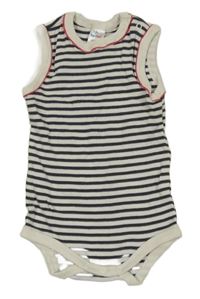 Bílo-tmavomodré pruhované body Topomini