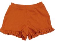 Cihlové lehké kraťasy s volánky H&M