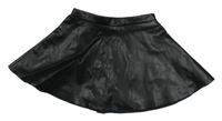 Černá koženková kolová sukně H&M