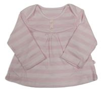 Růžová pruhovaná tunika Mothercare