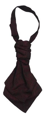 Černo-vínová vzorovaná kravata