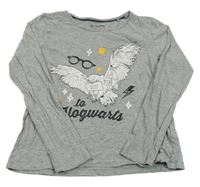 Šedé triko s Hedvikou - Harry Potter 