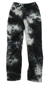 Černo-bílo-barevné batikované legíny Shein