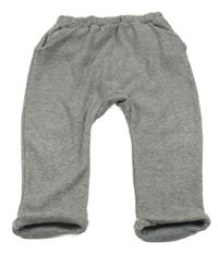 Šedé zateplené baggy tepláky s čumákem 