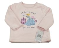 Nové - Světlerůžová fleecová mikina s Popelkou George