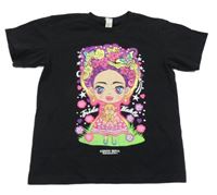 Černé tričko s dívkou 