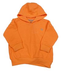 Neonově oranžová mikina s dinem a kapucí Next