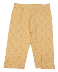 Meruňkové květované crop legíny Manguun