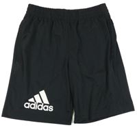 Černé sportovní kraťasy s logem Adidas