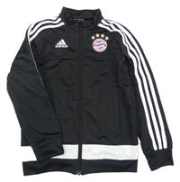 Čereno-bílá propínací fotbalová mikina - FC Bayern Mnichov Adidas