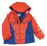 Červeno-modrá voděodolná lehce zateplená bunda s kapucí - Spiderman Primark