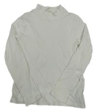 Bílé žebrované triko H&M