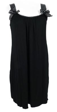 Dámská černá noční košile s mašličkami Secret 