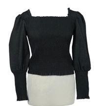 Dámská černá žabičková crop halenka Only 