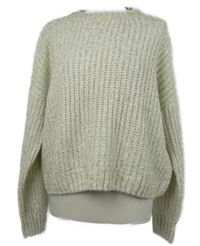 Dámský bílo-zlatý melírovaný svetr PageOne 