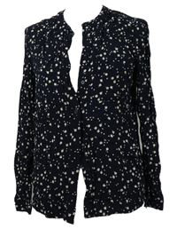 Dámská tmavomodrá kytičkovaná halenka Esprit 