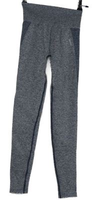 Dámské tmavomodré melírované sportovní funkční legíny Gymshark 