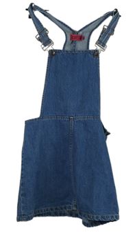 Dámské modré riflové laclové šaty Boohoo 