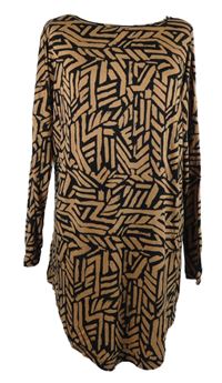 Dámská béžovo-černá vzorovaná tunika Papaya 