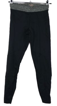 Dámské černo-šedé sportovní legíny Pull&Bear 