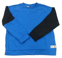 Modro-černá mikina s nášivkou Adidas