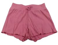 Růžové žebrované bavlněné kraťasy Primark