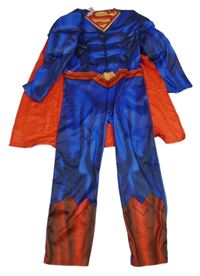 Kostým- Modrý overal Superman s pláštěm 