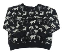 Černá mikina s tygry Primark 