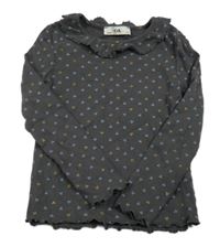 Šedé žebrované triko s mašličkami C&A