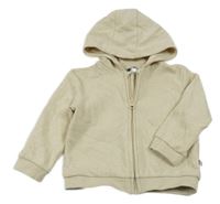 Béžová propínací mikina s kapucí Kiabi