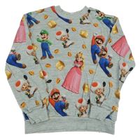 Šedá mikina se Super Mario H&M