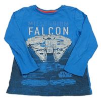 Modro-tmavomodré triko s potiskem STar Wars