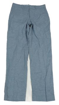 Světlemodré plátěné kalhoty H&M