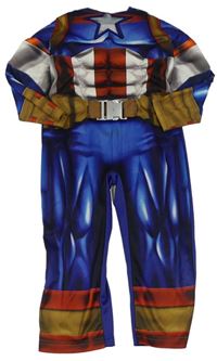 Kostým - Modro-bílo-červený overal - Captain America