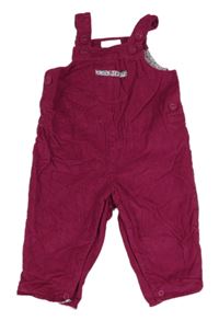 Purpurové laclové podšité manšestráky Jojo Maman Bébé