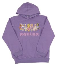 Fialová mikina s potiskem - Roblox